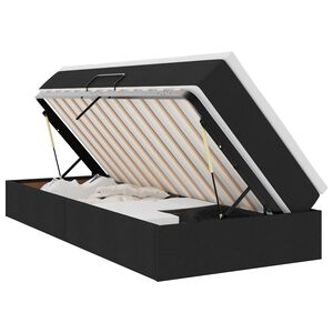 vidaXL Postel s &uacute;ložn&yacute;m prostorem a matrac&iacute; Čierna 90 x 190 cm