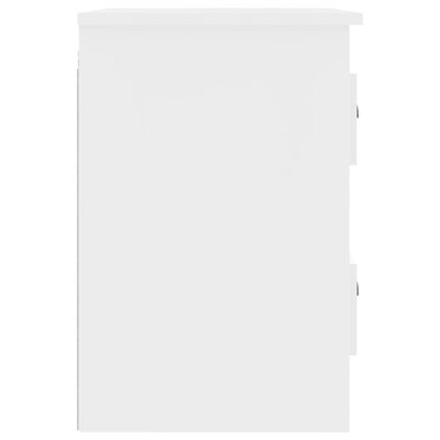 vidaXL Nástenný nočný stolík lesklý biely 41,5x36x53 cm