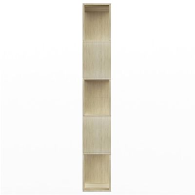 vidaXL Knižnica/deliaca stena, sonoma 80x24x159 cm, kompozitné drevo