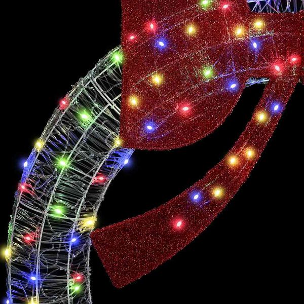 vidaXL Veniec s 80 LED-i Viacfarebný 90 cm Akryl