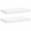 vidaXL Pl&aacute;vaj&uacute;ce n&aacute;stenn&eacute; police 2 ks, biele 40x23,5x3,8 cm, MDF