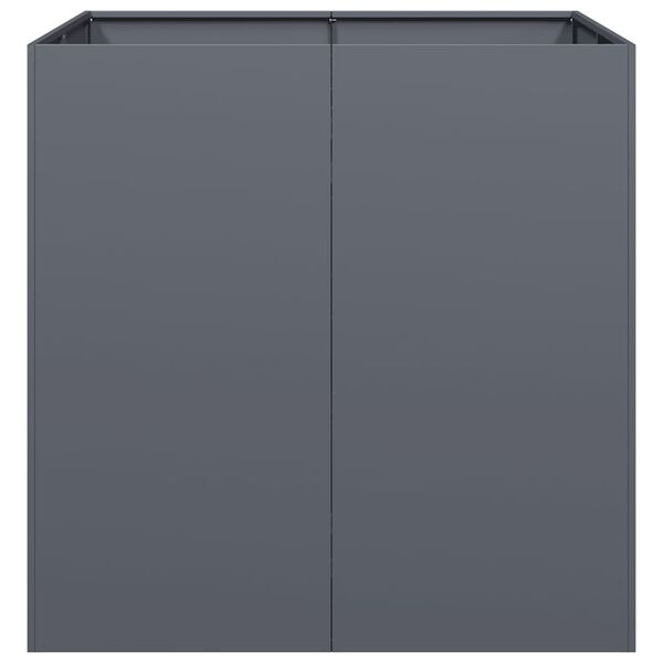 vidaXL Kvetin&aacute;č antracitov&yacute; 80x80x80 cm oceľ