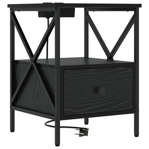 vidaXL Nočn&yacute; stol&iacute;k Čierny dub 41,5 x 40,5 x 55 cm Kompozitn&eacute; drevo