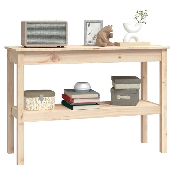 vidaXL Konzolov&yacute; stol&iacute;k 110x40x75 cm mas&iacute;vne borovicov&eacute; drevo