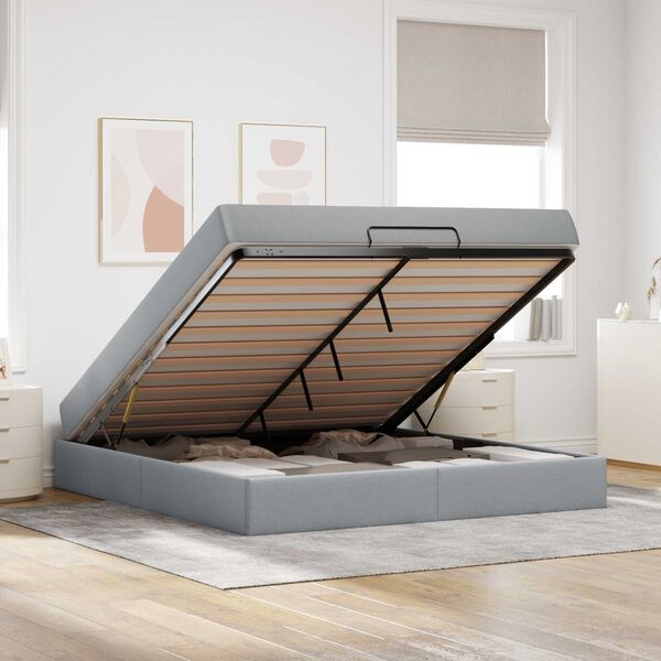 vidaXL R&aacute;m postele s matracom s matracmi 2 pcs Svetlosiv&aacute; l&aacute;tka