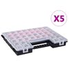 VidaXL Sortiment boxy 5 ks s nastaviteľn&yacute;mi prep&aacute;žkami 385x283x50 mm