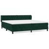 vidaXL Posteľn&yacute; r&aacute;m boxsping s matracom tmavozelen&yacute; 200x200 cm zamat