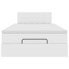 vidaXL Osmanský rám postele s matracom biela 120x200 cm umelá koža