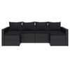 vidaXL 2-dielna záhradná sedacia súprava s vankúšmi čierna polyratan