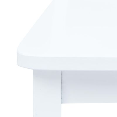 vidaXL Jedálenské stoličky 6 ks biele masívne kaučukové drevo