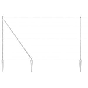 vidaXL Stĺp na plot. 52 pcs Sivá 3,2 x 3,2 x 180 cm