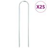 vidaXL Stanov&eacute; kol&iacute;ky v U tvare 25 ks 20x3,5 cm pozinkovan&aacute; oceľ