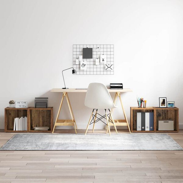 vidaXL Zostava TV skriniek 4 pcs Star&eacute; drevo 37 x 35 x 37,5 cm