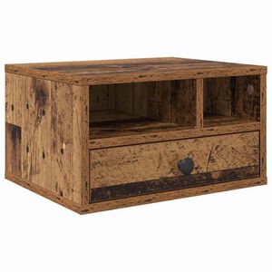 vidaXL Stojan na tlačiareň Star&eacute; drevo 40 x 32 x 24 cm