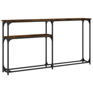 vidaXL Konzolov&yacute; stol&iacute;k dymov&yacute; dub 145x22,5x75 cm kompozitn&eacute; drevo