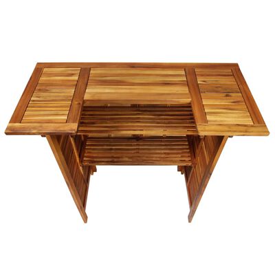vidaXL Barový stôl 110x50x105 cm, akáciový masív