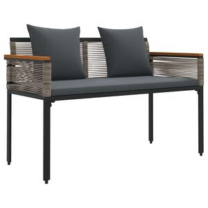 vidaXL Vonkaj&scaron;ia lavička 2 -Seater 117 x 54 x 74.5 cm polyratan