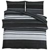 vidaXL 2 ks 200 x 220 cm + 80 x 80 cm 100% Cotton Black Stripes