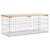 vidaXL Z&aacute;hradn&aacute; lavička gabi&oacute;nov&yacute; dizajn 103x44x42 cm mas&iacute;vna borovica