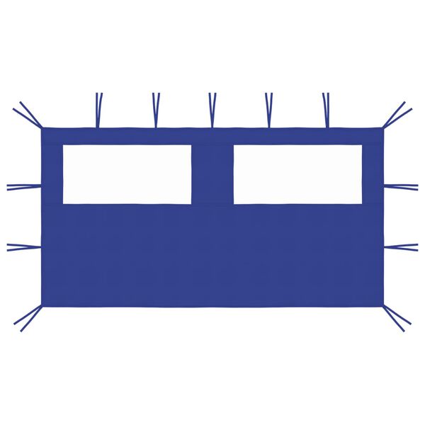 vidaXL Bočná stena altánku s oknami 4x2 m modrá