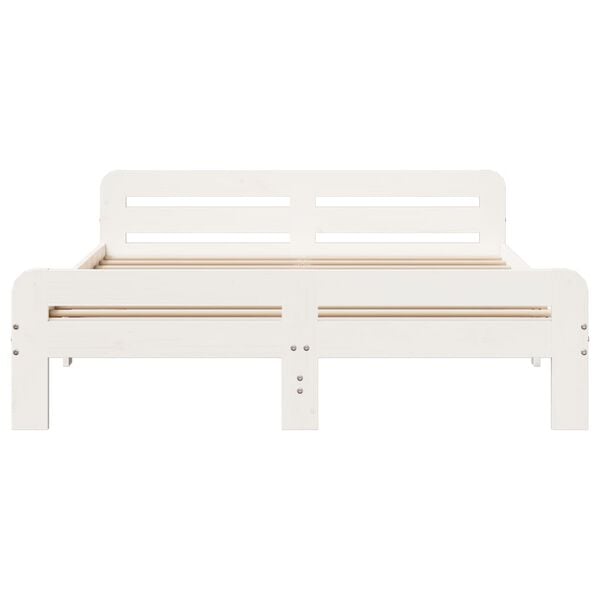 vidaXL Posteľ s matracom biely 150x200 cm mas&iacute;vna borovica