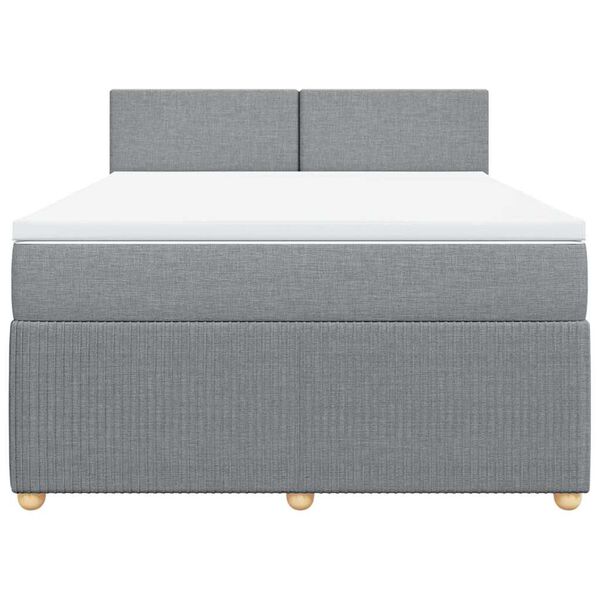 vidaXL Boxspring posteľ s matracom svetlosiv&aacute; 100x200 cm l&aacute;tka