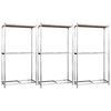 vidaXL 2-posch. stojany na pneumatiky 3ks strieborn&eacute; 110x40x180cm oceľ