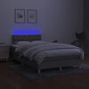 vidaXL Boxspring posteľ s matracom a LED, svetlosiv&aacute; 120x190 cm, l&aacute;tka
