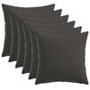 vidaXL Poťah na podložku 6 pcs HEERLEN Tmavosiv&aacute; 40 x 40 cm