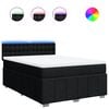 vidaXL Posteľn&yacute; r&aacute;m boxspring s matracom čierny 160x200 cm l&aacute;tka