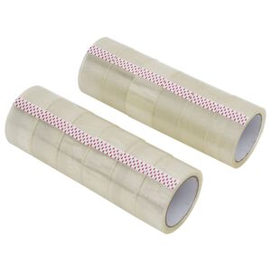 vidaXL Baliaca p&aacute;ska 12 ks transparentn&aacute; 48 mm x 66 m