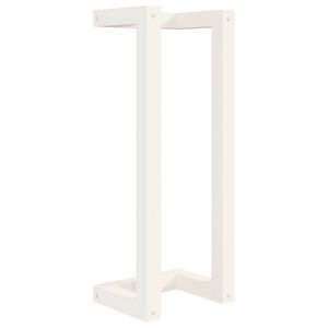 vidaXL Stojan na uter&aacute;ky biely 23x18x60 cm mas&iacute;vna borovica