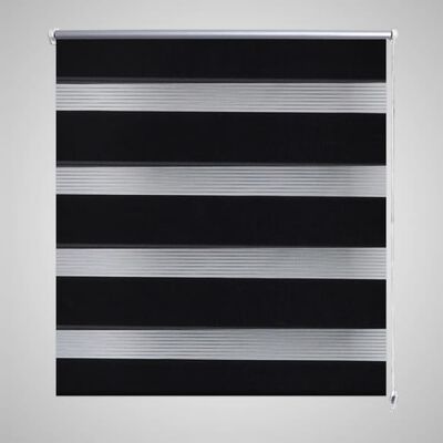 Roleta vzor zebra, 80 x 150 cm, čierna