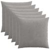 vidaXL Poťah na podložku 6 pcs HEERLEN Svetlosiv&aacute; 65 x 65 cm man&scaron;estr