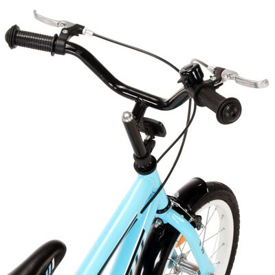 vidaXL Detský bicykel 16 palcový čierny a modrý