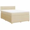 vidaXL Posteľn&yacute; r&aacute;m boxspring s matracom kr&eacute;mov&yacute; 160x200 cm l&aacute;tka