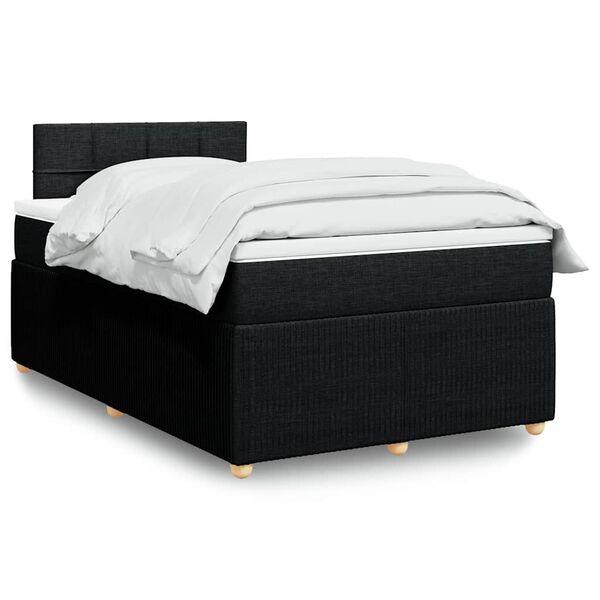 vidaXL Boxspring posteľ s matracom čierny 120x200 cm l&aacute;tka