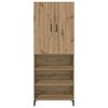 vidaXL Highboard Remeseln&yacute; dub 69,5 x 34 x 180 cm Kompozitn&eacute; drevo