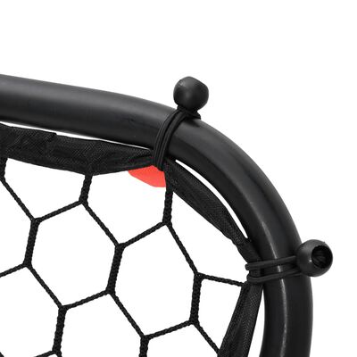 vidaXL Futbalové odrážadlo nastaviteľné čierne 84x73x60-80 cm oceľ