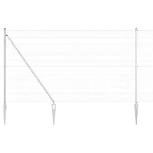 vidaXL Stĺp na plot. Strieborn&aacute;