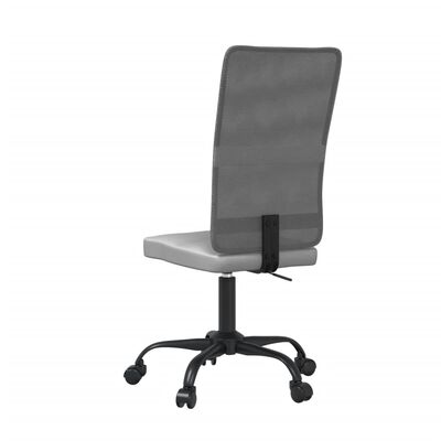 vidaXL Kancelárska stolička, nastaviteľná výška, sivá sieťovaná látka
