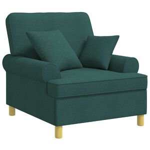 vidaXL XL kreslo s vank&uacute;&scaron;mi Tmavozelen&aacute; L&aacute;tka
