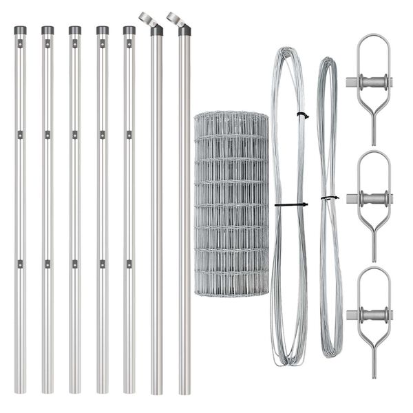 vidaXL Plot s podperou Strieborn&aacute; 0,8 x 25 m Ocel a PVC