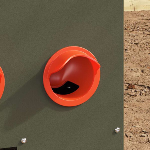 vidaXL Kŕmidlo pre kurčat&aacute; Olivov&aacute; zelen&aacute; 60,5 x 29 x 51 cm