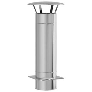 vidaXL Predĺženie kom&iacute;na Strieborn&aacute; 35 x 35 x 82 cm Nerezov&aacute; oceľ