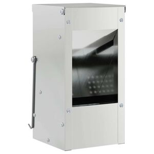 vidaXL Kŕmidlo pre kr&aacute;liky Strieborn&aacute; 12,5 x 12,5 x 25 cm