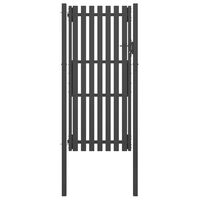vidaXL Záhradná plotová brána, oceľ 1x2,5 cm, antracitová