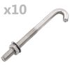 vidaXL H&aacute;kov&yacute; &scaron;r&oacute;b s maticou a podložkou M8x100 mm 25 s&aacute;d