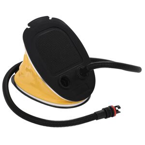 vidaXL Nožná pumpa 26x18 cm, PP a PE, sivo žltá