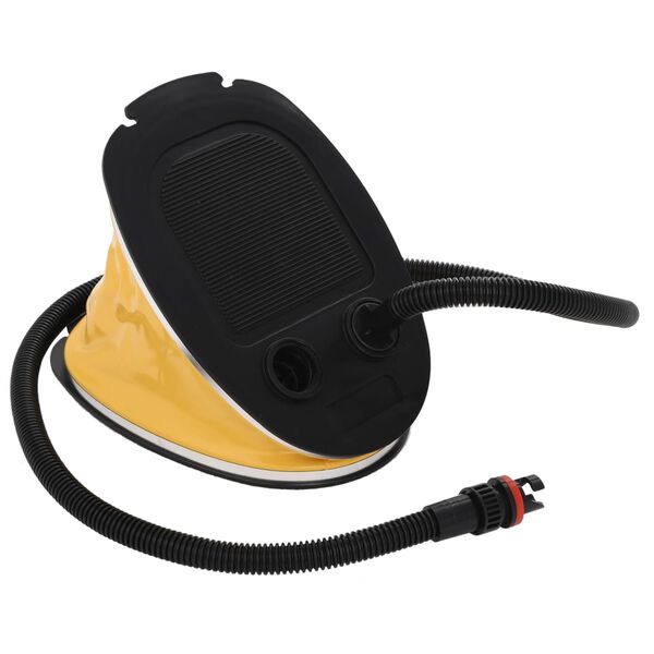 vidaXL Nožná pumpa 26x18 cm, PP a PE, sivo žltá